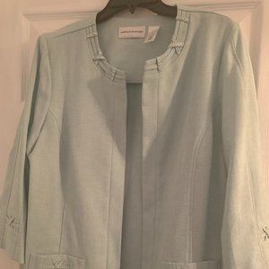 Alfred Dunner Size 16  Aqua Jacket NWT
